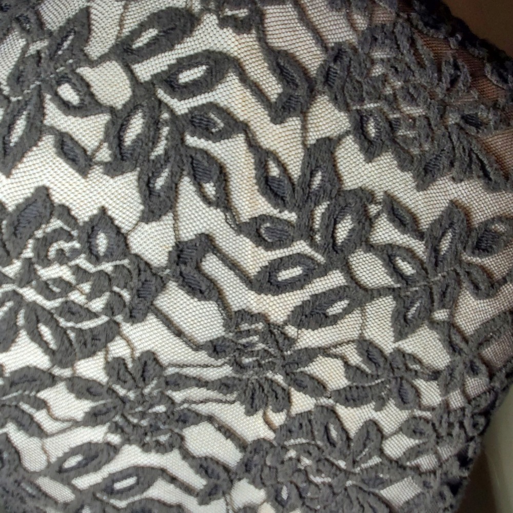 Rosemunde Copenhagen Black Floral Lace V-Neck Wrap Dress Womans Small Whimsigoth - Picture 4 of 12